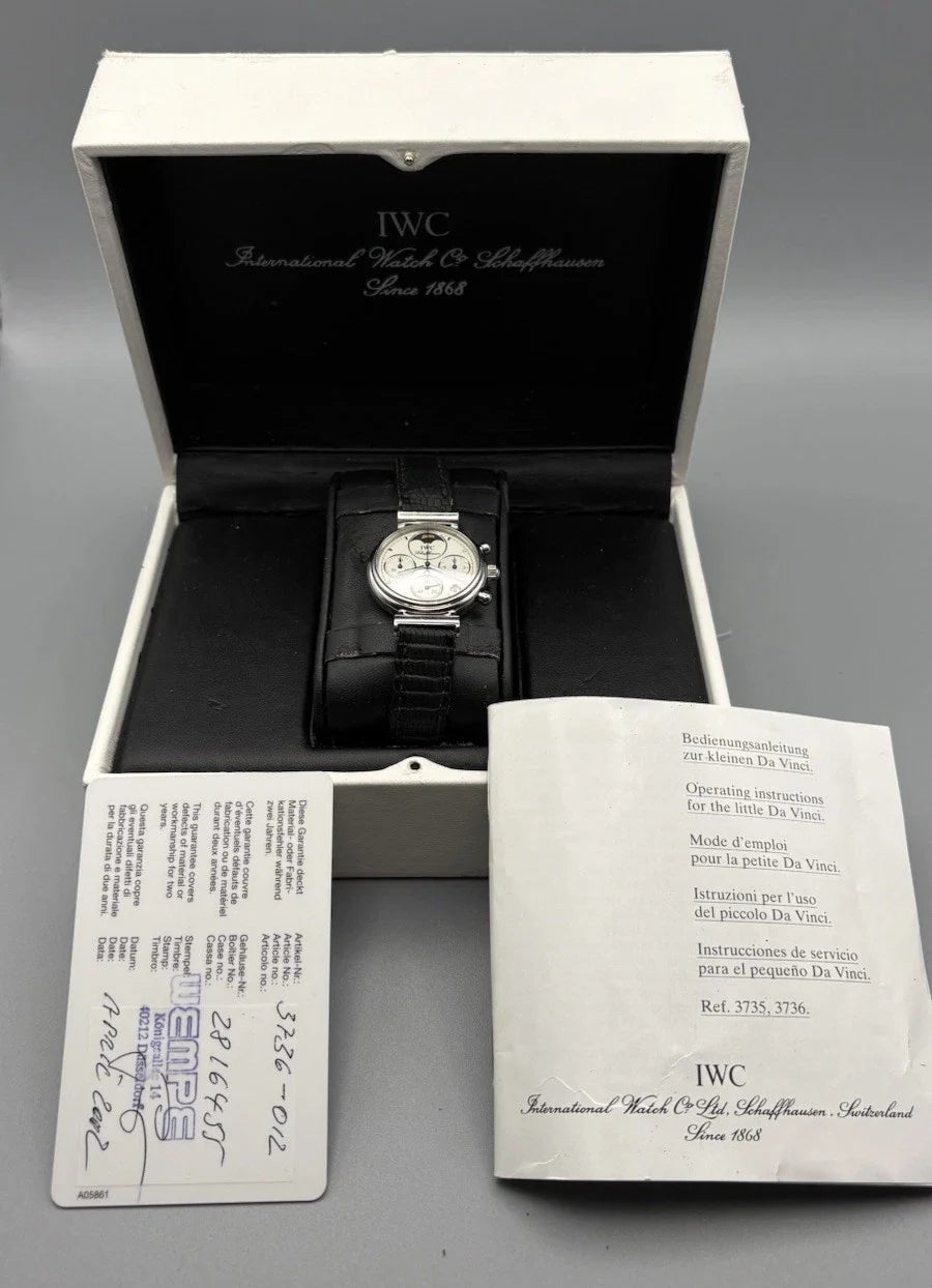 IWC - Da Vinci Ref. 3736 Damenuhr 29 mm Fullset Chronograph Mondphase