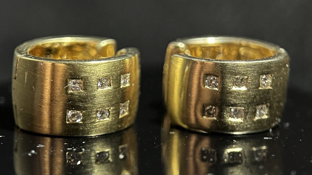 Creolen mit 12 Brillanten – 585 Gelbgold