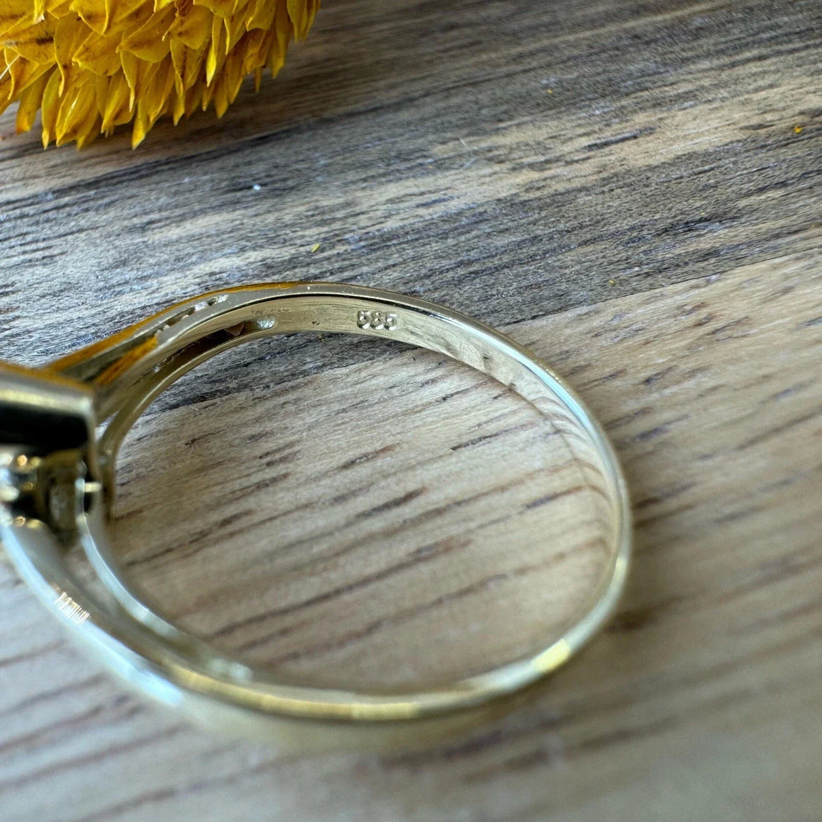 585 Gold Ring Mit Brillianten ca. 0,15 ct TWSI Gr. 54 Gelbgold Damen 14 Karat