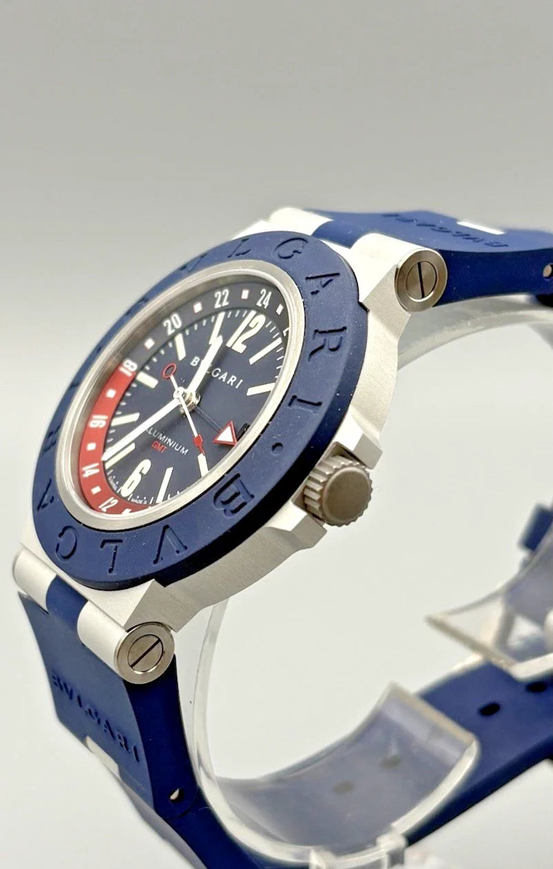Bulgari Aluminium GMT Ref.103554 2022 Automatik Full Set Ungetragen 40 mm