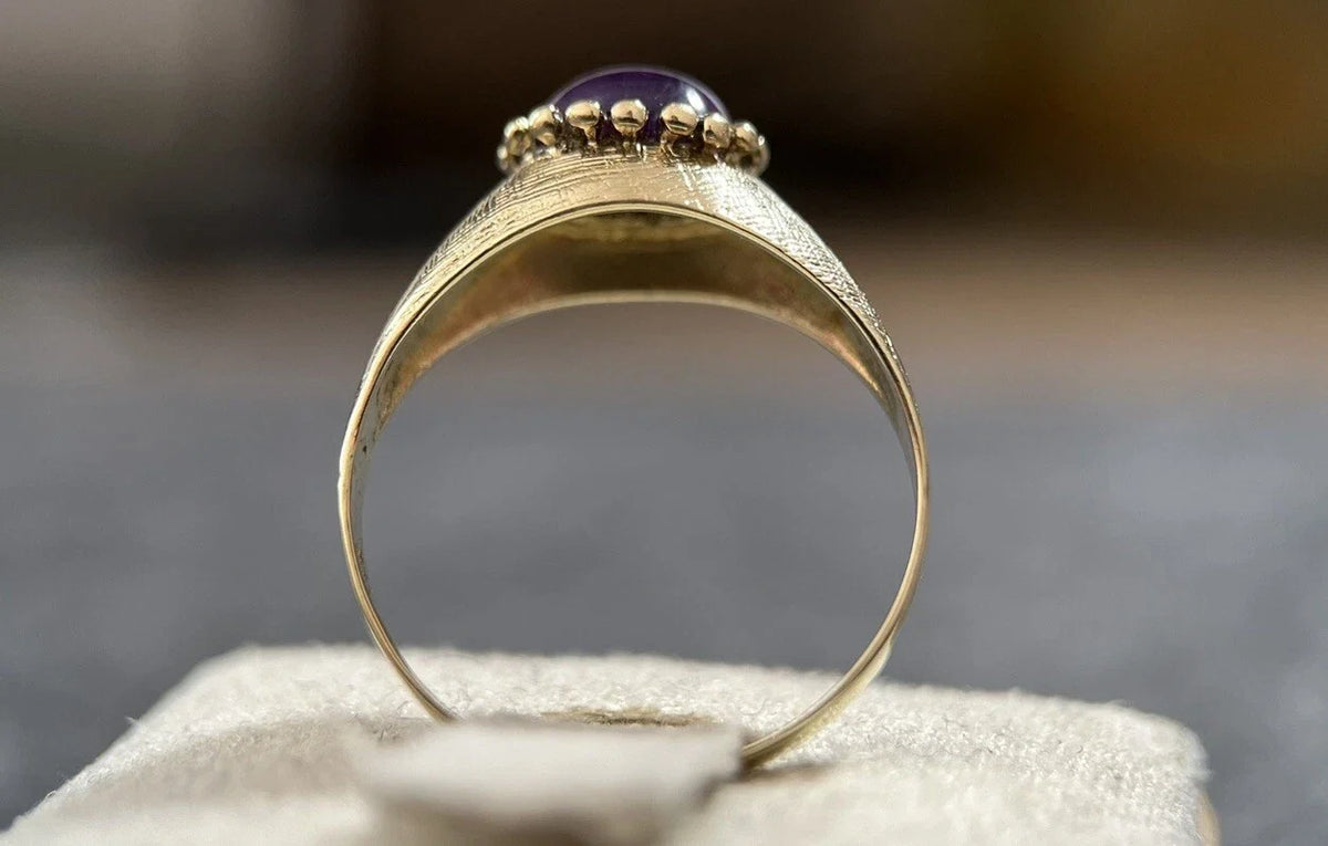 333 Gold Ring Mit Amethyst Vintage Gr. 56 Gelbgold 8 Karat Damen Ring