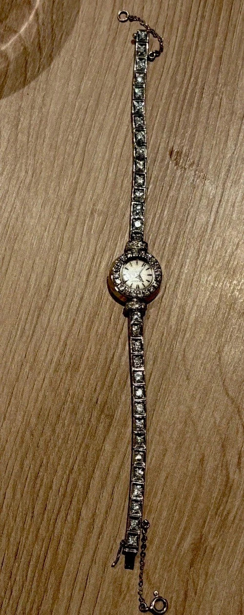 Jaeger LeCoultre Damen Uhr 750 Weißgold 18K Brillant Besetzt 2 Carat Handaufzug