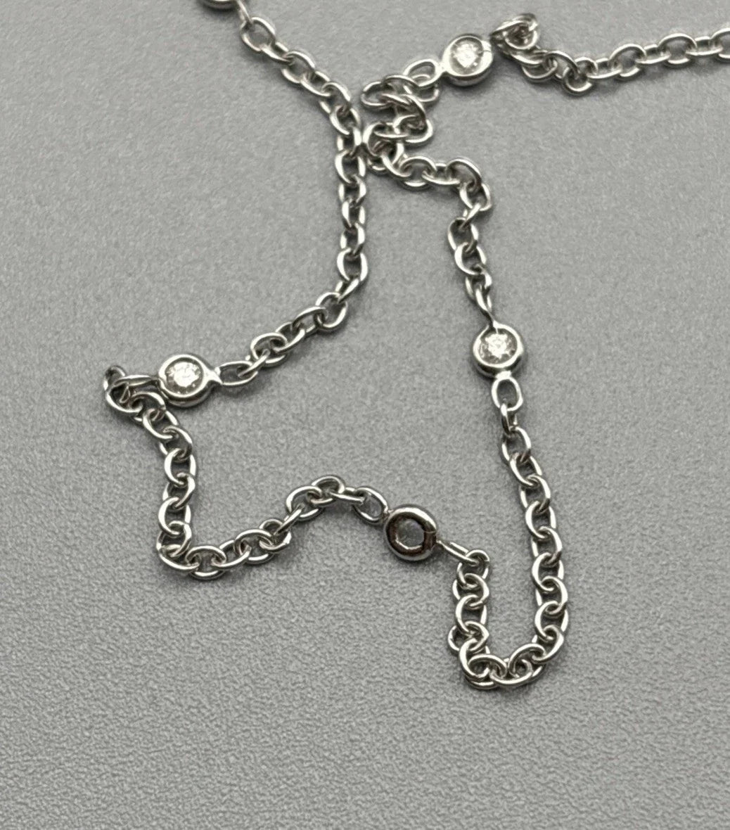 WEMPE By Kim Collier Halskette 18 K Weißgold 750 Brillanten 84,5 cm