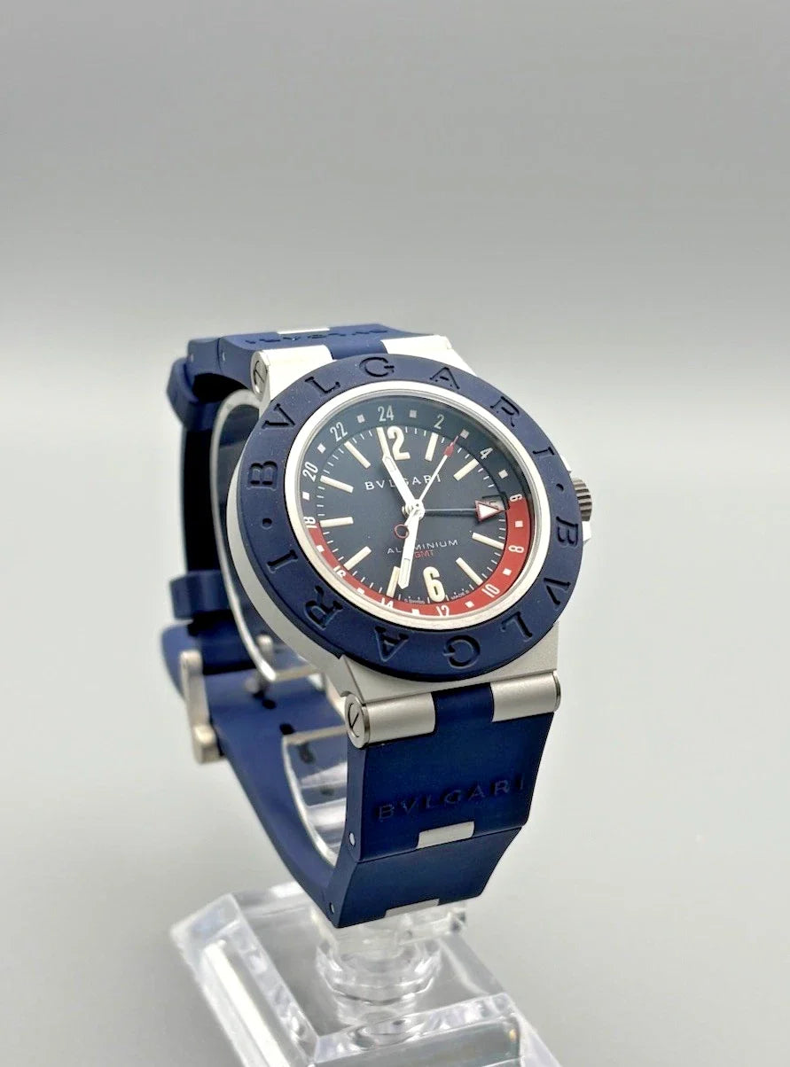 Bulgari Aluminium GMT Ref.103554 2022 Automatik Full Set Ungetragen 40 mm