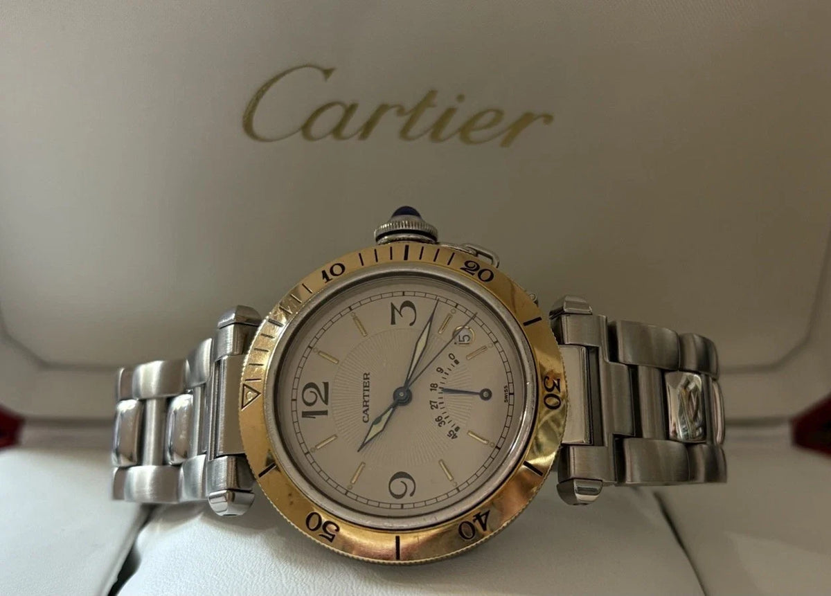 Cartier Pasha Power Reserve Stahl/Gold 1033