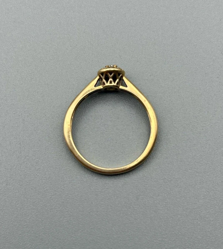 8 Karat Gold Ring mit Brillanten „CHRIST“ Gelbgold 333 Gr. 53 Damen