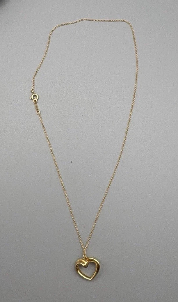 Tiffany & Co. Picasso Tenderness 18k Gelbgold 750 Heart Pendant Halskette