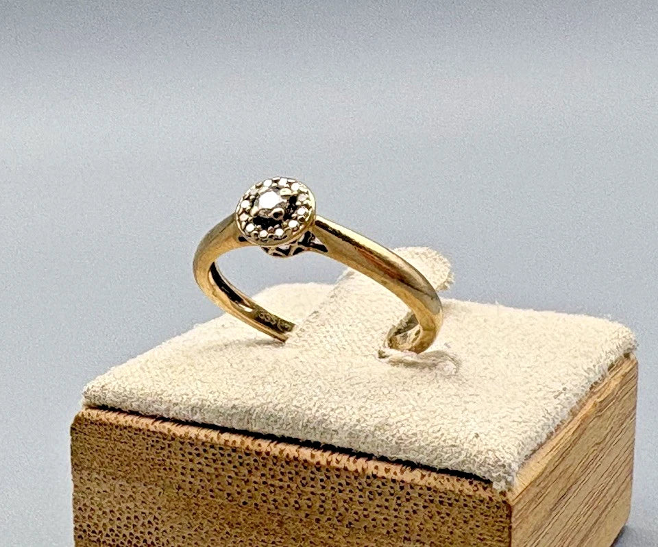 8 Karat Gold Ring mit Brillanten „CHRIST“ Gelbgold 333 Gr. 53 Damen