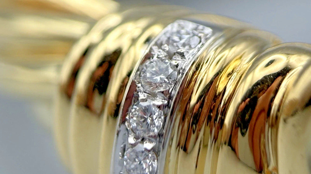 Wempe Atelier 18K Gold Vintage Armreif 750 Gelbgold Gestempelt Herzen Brillanten