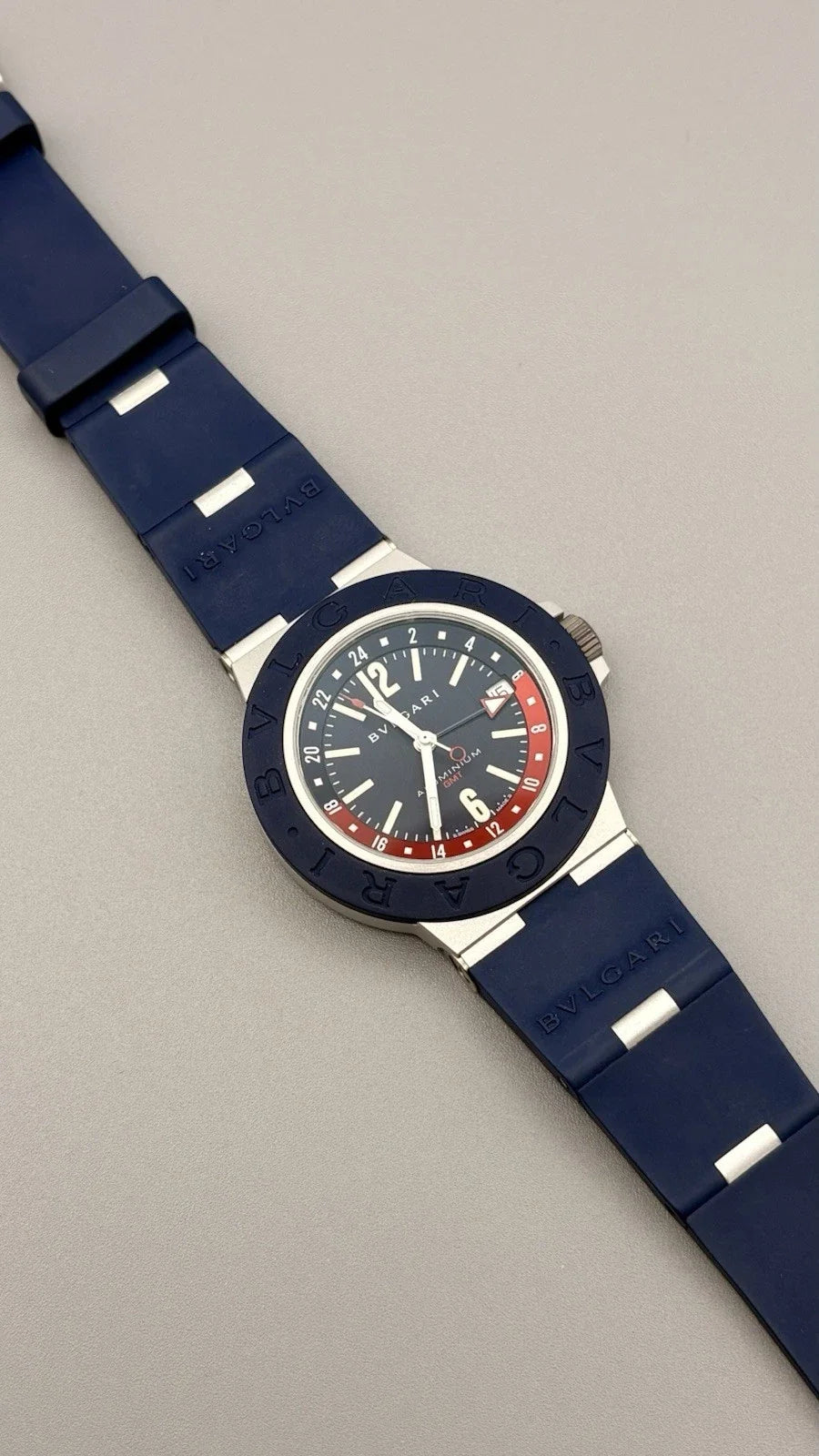 Bulgari Aluminium GMT Ref.103554 2022 Automatik Full Set Ungetragen 40 mm