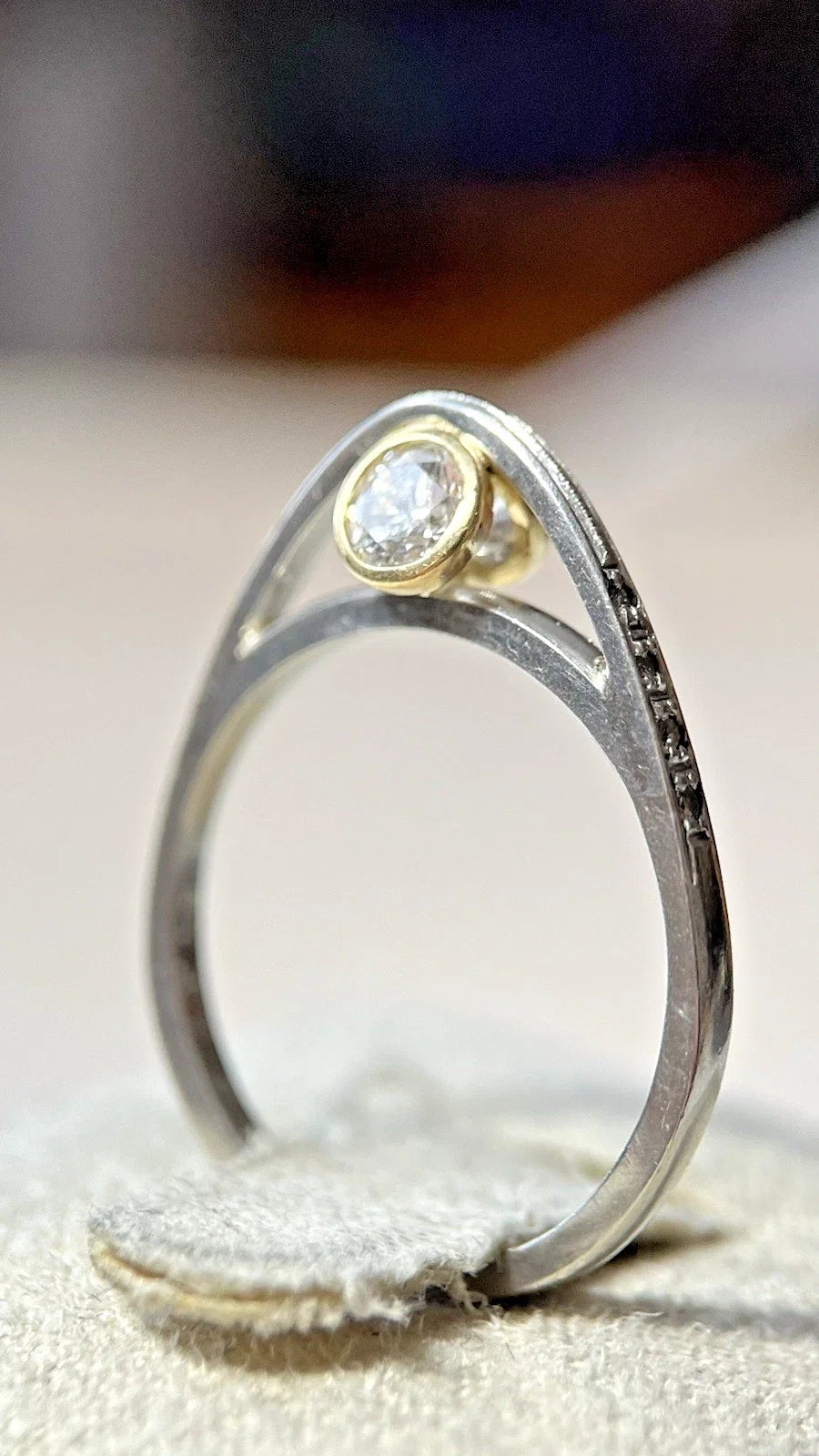 Platinring mit 2 × 0,37 ct Brillanten – 950 Platin, Gr. 51