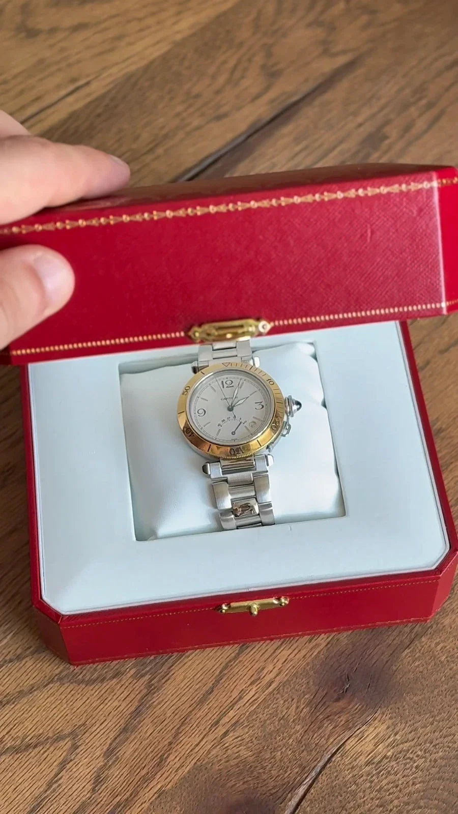 Cartier Pasha Power Reserve Stahl/Gold 1033