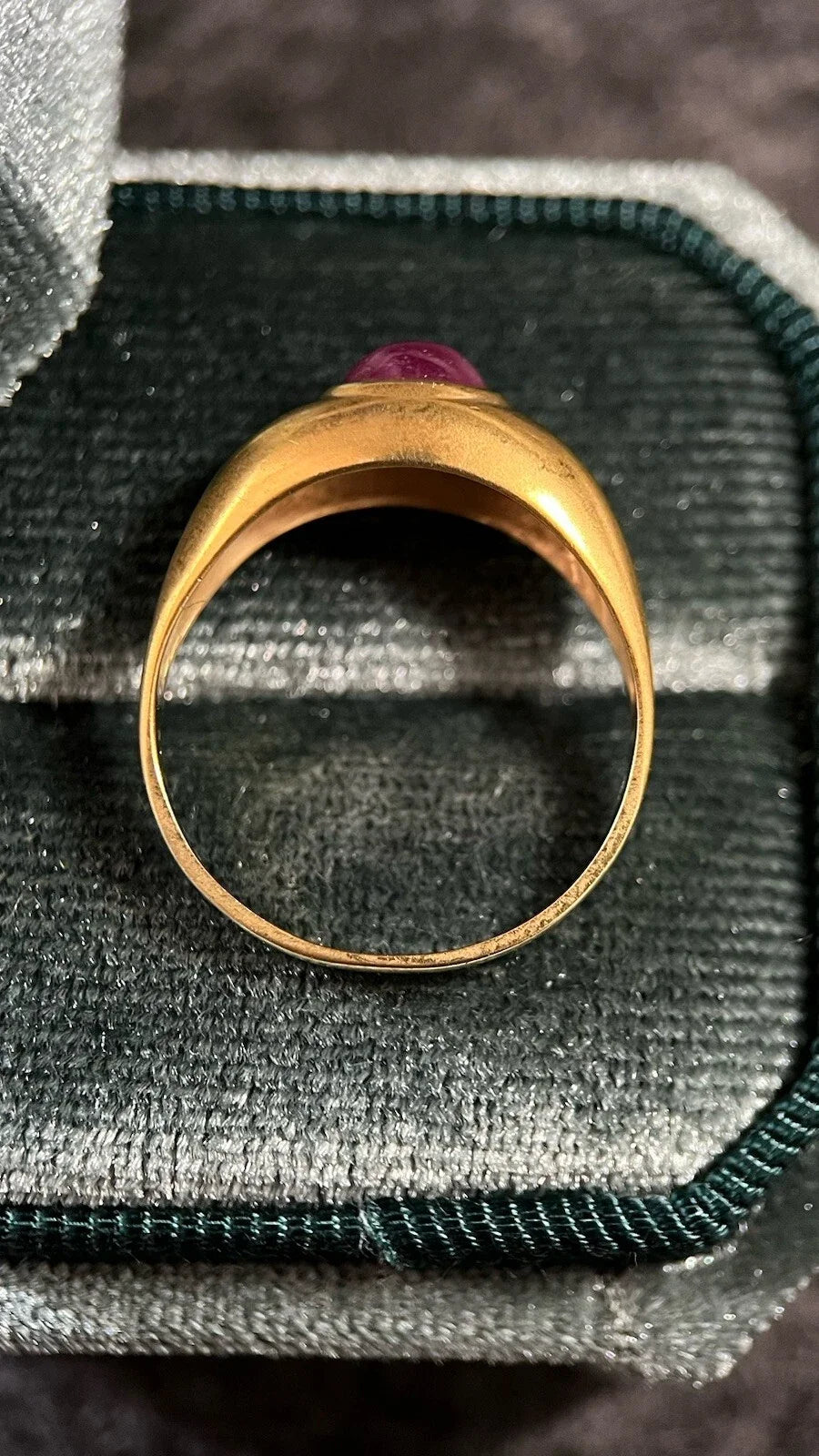333 Gold Ring Mit Rubin & Diamanten Gelbgold 8 Karat Gr. 56,5 2,3g