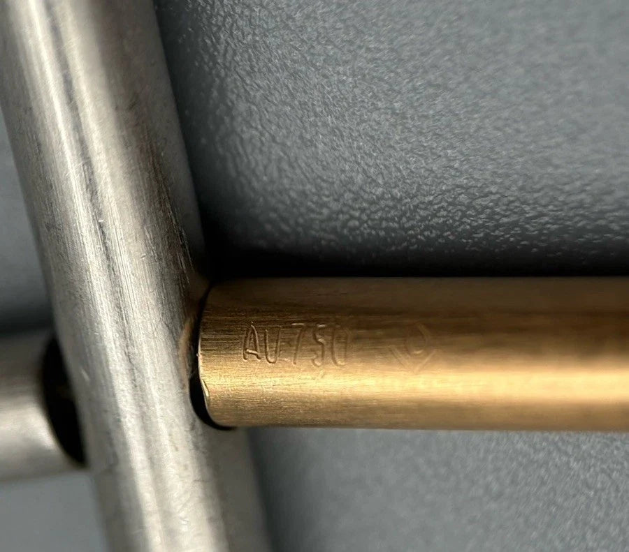 Platin 950 / Gold 750 Collier Halskette Kreuz Mit Brillant 42 cm