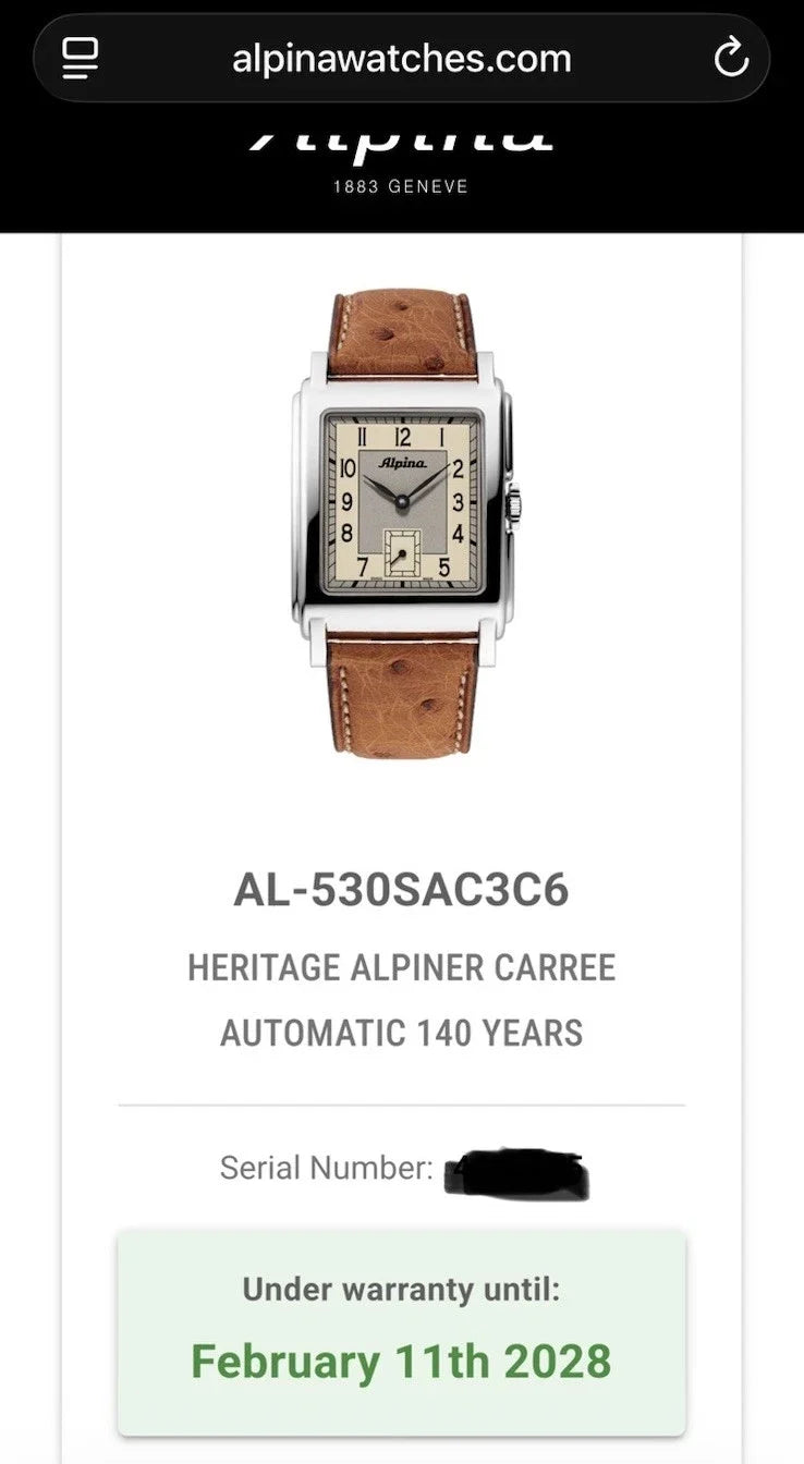 Alpina Heritage Carrée Automatic 140 Years – Full Set 2026 AL-530SAC3C6