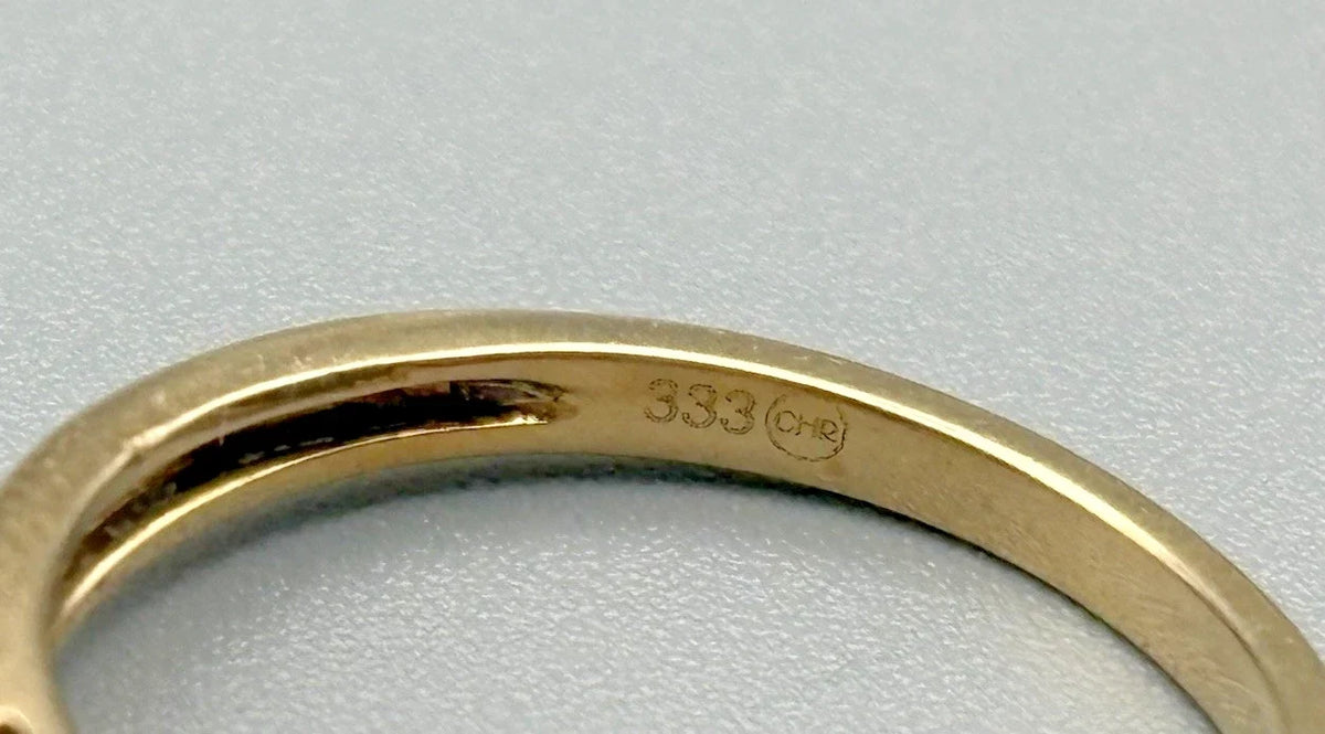 8 Karat Gold Ring mit Brillanten „CHRIST“ Gelbgold 333 Gr. 53 Damen