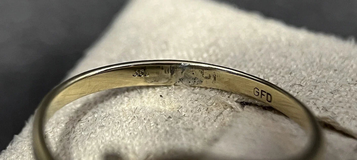 333 Gold Ring Mit Diamanten 8 Karat Gelbgold Blatt Muster Gr. 53 Damen Ring